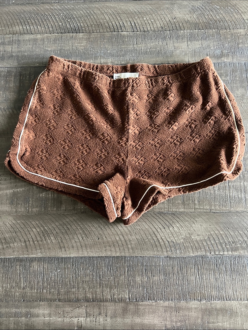 Tory Burch Terry Jacquard Logo Shorts